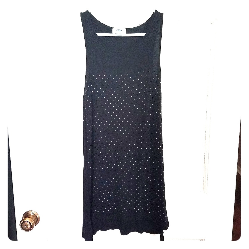 Old Navy black sleeveless top shirt with studs